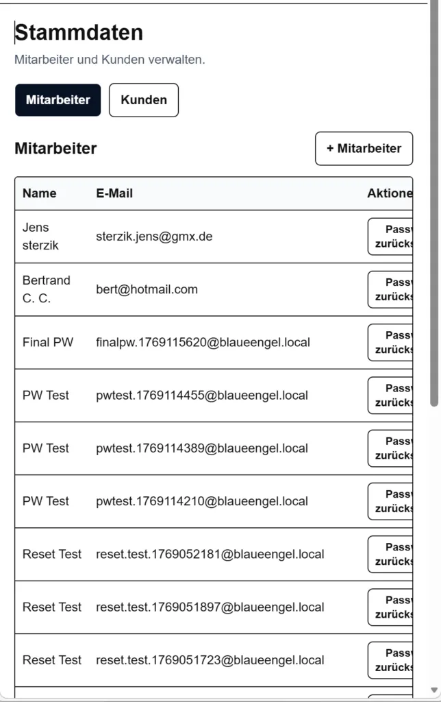 Mitarbeiter App Entwicklung