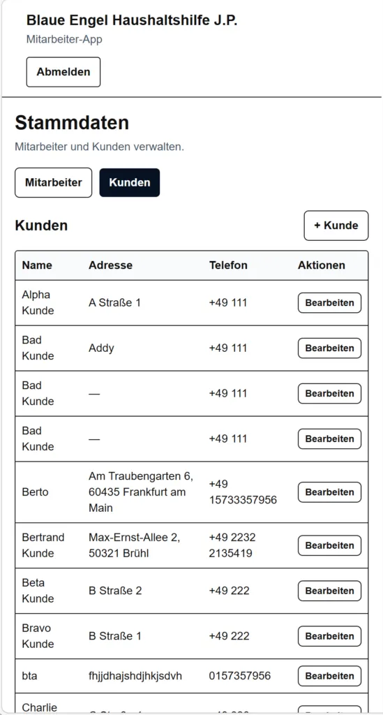 Mitarbeiter App Entwicklung