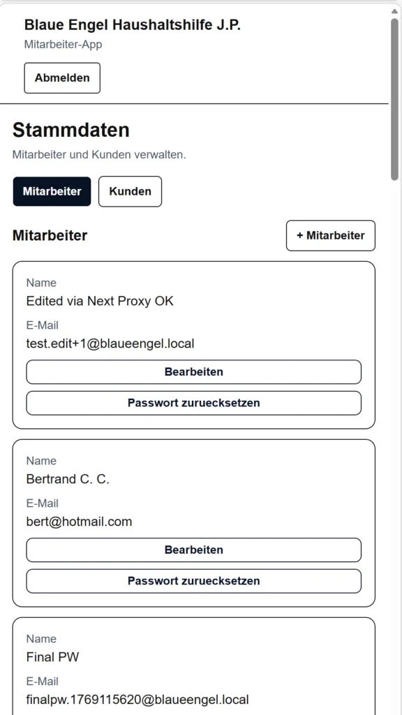 Mitarbeiter App Entwicklung